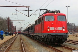 DB 115 448-3 med NF 13997 Pa-Venezia S. Lucia. Padborg 14.04.2013.