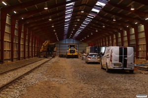 Der arbejdes i DJK hal 2. Marslev 30.12.2024.