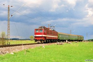 DR 251 001-4 med Tog 16438. Elbingerode - Königshütte 18.05.1991.