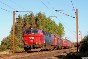 DSB MZ 1401+RT MX 42+A 000+Bk 016+Bc-t 317 som VM 6469 Ro-Od. Km 155,6 Kh (Marslev-Odense) 03.09.2014.