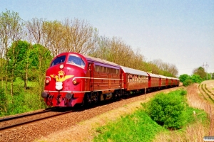 DSB MY 1101 med PX 6451 Ro-Hv. Km 43,8 Kh (Lejre-Hvalsø) 14.05.1994.