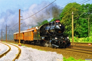 DSB PR 908+AF 96+FF 12250+CC 10781 som MX 8218 Ro-Kk (kavalkadetog 3). Glostrup 29.06.1997.