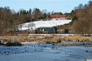 ENT Sneplov 145+DSB MY 1135+ENT Sneplov 137 som BM 6111 Ar-Ti. Km 21,0 Lg (Bjerringbro-Rødkærsbro) 07.03.2010.