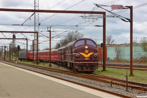 DSB MX 1001+MO 1846+MS 401+AA 431+MS 402+Bc-t 317 som VM 8426 Rd-Od. Odense 09.04.2014.