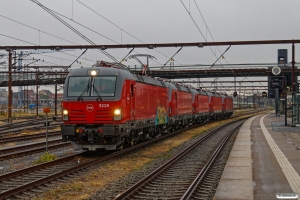 DSB EB 3219+EB 3217+EB 3222+EB 3223+EB 3218 som M 6302 Od-Kh. Odense 03.07.2021.