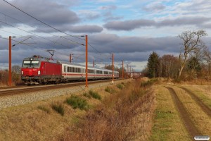 DSB EB 3203 med M 6341 Kh-Pa. Km 42,4 Fa (Vamdrup-Farris) 04.02.2023.