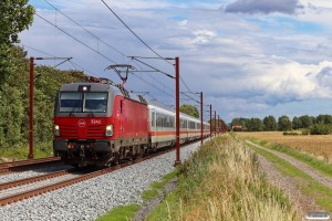 DSB EB 3241 med IC 91197 Kh-Pa. Km 143,8 Kh (Ullerslev-Langeskov) 22.07.2023.