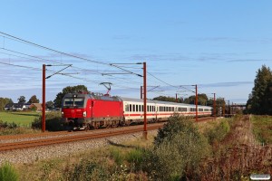 DSB EB 3212 med IC 393 Kh-Pa. Km 42,4 Fa (Vamdrup-Farris) 24.09.2023.