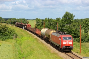 RSC EG 3101 med GD 37335 Mgb-Pa. Km 54,4 Fa (Sommersted-Vojens) 29.06.2013.