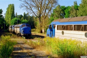 Eurotrac V 170 1127 og V 170 1149+V 170 1155 hensat. Haldensleben 12.09.2002.