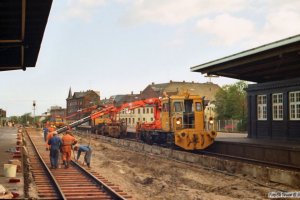 Sporombygning spor 5. Odense september eller oktober 1983.