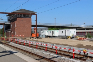 Renovering af perron mellem spor 7 og spor 8. Odense 24.07.2016.