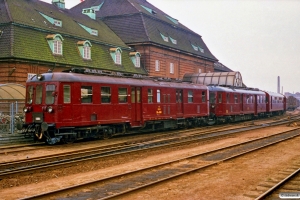 DSB MO 1881+MO 1835+FSF 31 (ex. CLE)+FSF 01 (ex. Bgh). Odense 17.04.1988.