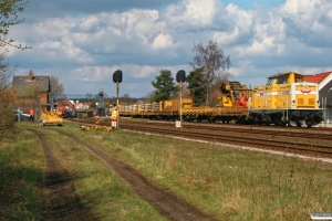 Wiebe Lok 4+sporombygningstog. Børkop 13.04.2008.