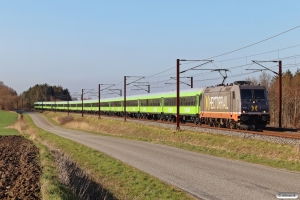 HCTOR 241.003+15 FlixTrain personvogne som HM 8140 Pa-Htå. Km 195,4 Kh (Ejby-Nørre Åby) 30.03.2021.