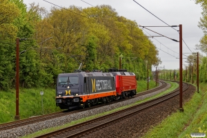 HCTOR 241.009+DSB EA 3020 som HG 8151 Gb-Pa. Km 165,6 Kh (Odense-Holmstrup) 15.05.2021.