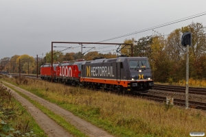 HCTOR 241.002+DSB EB 3240+EB 3239 solo som HM 6418 Te-Gb. Årup 25.10.2021.