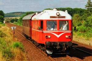 HHJ DL 11+AX 303 som PX 8162 Rd-Ar. Km 155,3 Fa (Langå-Stevnstrup) 13.08.1995.