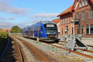 NJJ Dm 545+575 som Tog 140019 Hj-Hhs. Hjørring 17.08.2016.