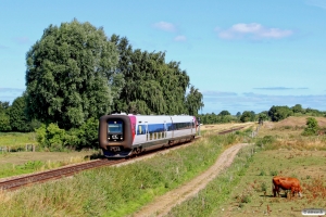 RT MF 23 som Tog 191046 Nks-Hk. Km 42,2 Hk (Nr. Asmindrup-Sommerland Sj) 07.08.2013.