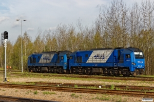 PKPLS ST40s-23+ST40s-16 rangerer. Sławków Południowy LHS 25.04.2019 kl. 09.04.