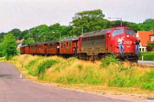 DSB MY 1105+OKMJ A 10+KS C 3+OMB C 16+HTJ C 24+FFJ C 72+HHJ C 25 som Rangertræk Sb-Md. Strib - Middelfart 04.07.1992.