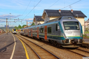 VTAB X52 9067 som Pt 1075 og NSB BMb 72127+BC 72827+BP 72727+BMa 72027 som Pt 1025. Kongsvinger 10.06.2014.