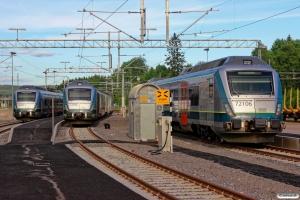 NSB BMa 72003, BMa 72036 og BMp 72106. Kongsvinger 10.06.2014.