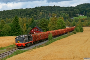 HCTOR 941.001+14 læssede kævlevogne. Kirkenær - Kongsvinger 17.09.2010.