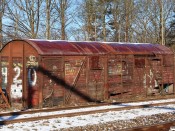 Vognkassen fra DSB Gs 01 86 120 1 768-3. Vojens 11.03.2023.