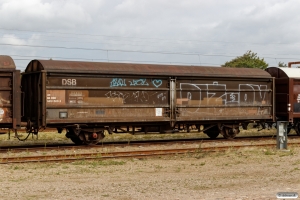 DSB 40 86 945 1 500-3 (ex. DSB Hbis 01 86 225 0 378-9). Bramming 16.08.2018.