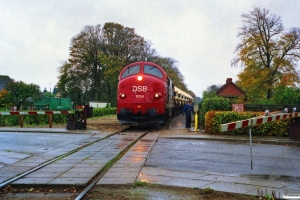 DSB MX 1034+sukkervogne som Rangertræk Ac-Tp. Flemløse 21.10.1989