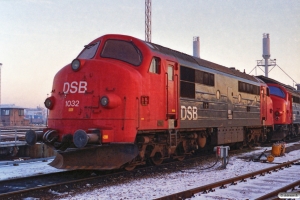 DSB MX 1032. Århus 16.12.1989.