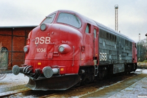 DSB MX 1034. Esbjerg 15.01.1991.