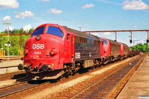 DSB MX 1043+MY 1125+MY 1149 rangerer med G 8941 Kd-Fa. Fredericia 24.05.1991.