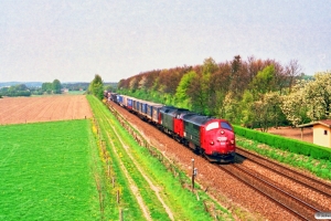 DSB MX 1024+MZ 1447 med G 40721 Kk-Rfø. Km 78,4 Kh (Glumsø-Næstved)