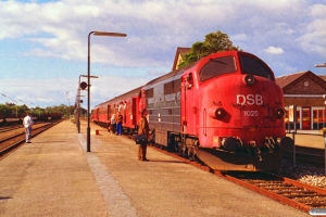 DSB MX 1025+BD 005+B 158+A 001 som P 8013 Va-Tr. Varde 18.09.1993.