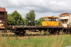 Undervognen fra DSB ZA 99315 læsset med førerhuset fra Trolje 75. Bramming 31.07.2015.