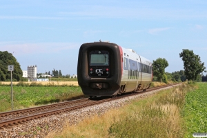 RT MF 46 som Tog 225056 Nsk-Nf. Km 4,0 Nf (Nykøbing F. Vest-Ø. Toreby) 05.08.2013.