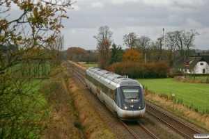 DSB MG 50 som RR 3333 Es-Ar. Km 7,0 Lk (Lunderskov-Vejen) 03.11.2012.