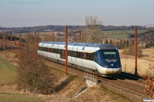 DSB MG 55 som RR 3329 Es-Ar. Km 12,2 Fa (Taulov-Kolding) 15.03.2013.