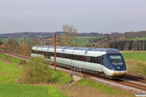 DSB MG 51 som RR 3335 Es-Ar. Km 12,2 Fa (Taulov-Kolding) 17.04.2014.