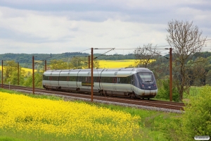 DSB MG 49 som RR 3342 Ar-Es. Km 12,2 Fa (Taulov-Kolding) 16.05.2014.