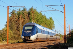 DSB MG 45 som IL 257 Cph-Ar. Km 155,6 Kh (Marslev-Odense) 03.09.2014.