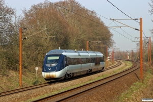 DSB MP 01 som RV 3855 Od-Fa. Km 165,6 Kh (Odense-Holmstrup) 11.04.2015.