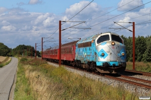 DSB MY 1126+B 064+Bn 705+BD 029+B 332 som VP 8314 Pa-Od. Km 195,4 Kh (Ejby-Nørre Åby) 14.08.2021.