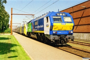 NOB DE 2700-09+ES 64 U2-035+ABm+Eomdz+BEomz+Tomz+Tomz+Tybdzf som DPF 88179 Pa-Hamburg Hbf. Padborg 18.08.2005.