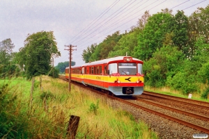 ØSJS Ym 2+Ys 17+Ym 7 som P 6615 Fh-Kj. Km 173,2 Fa (Randers-Bjerregrav) 15.08.1993.