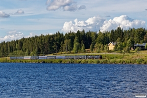 SJ Rc6 1346+Rc6 1394 med RST 85. Bensjöbacken - Bräcke 18.06.2018.