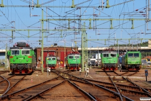 GC Rd2 1028, Rc4 1284, Rc4 1298, Rc4 1273 og Re 1436. Sävenäs Lokstation 08.06.2014.